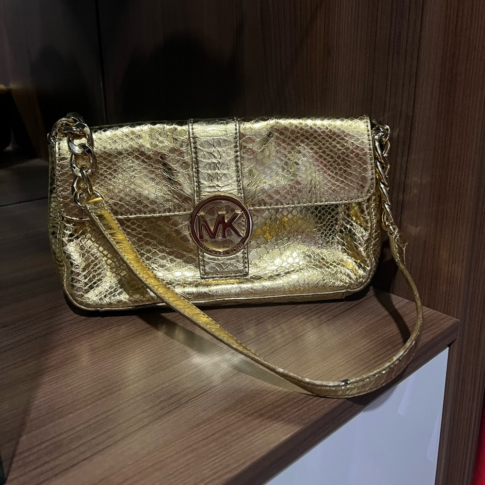 vintage MICHAEL KORS gold shoulder bag